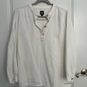 GAP White Denim Long Sleeve